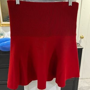Red Zara sweater skirt